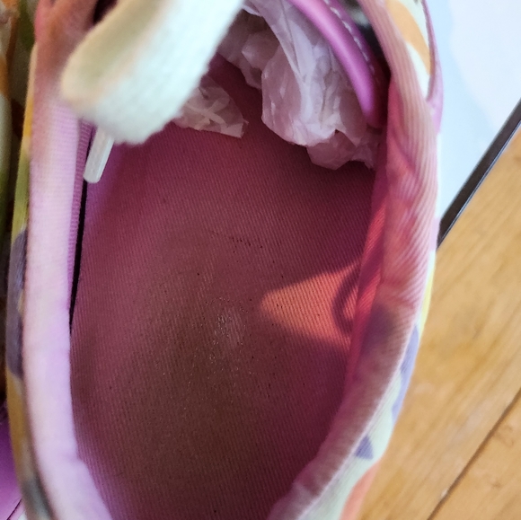 Coach Barrett lace canvas sneaker. Multi pink, size 7.5 - Picture 7 of 13